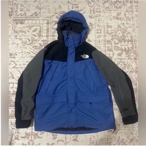 The North Face Blue Black Performance Jacket Water-Resistant Hooded. 1 jacket